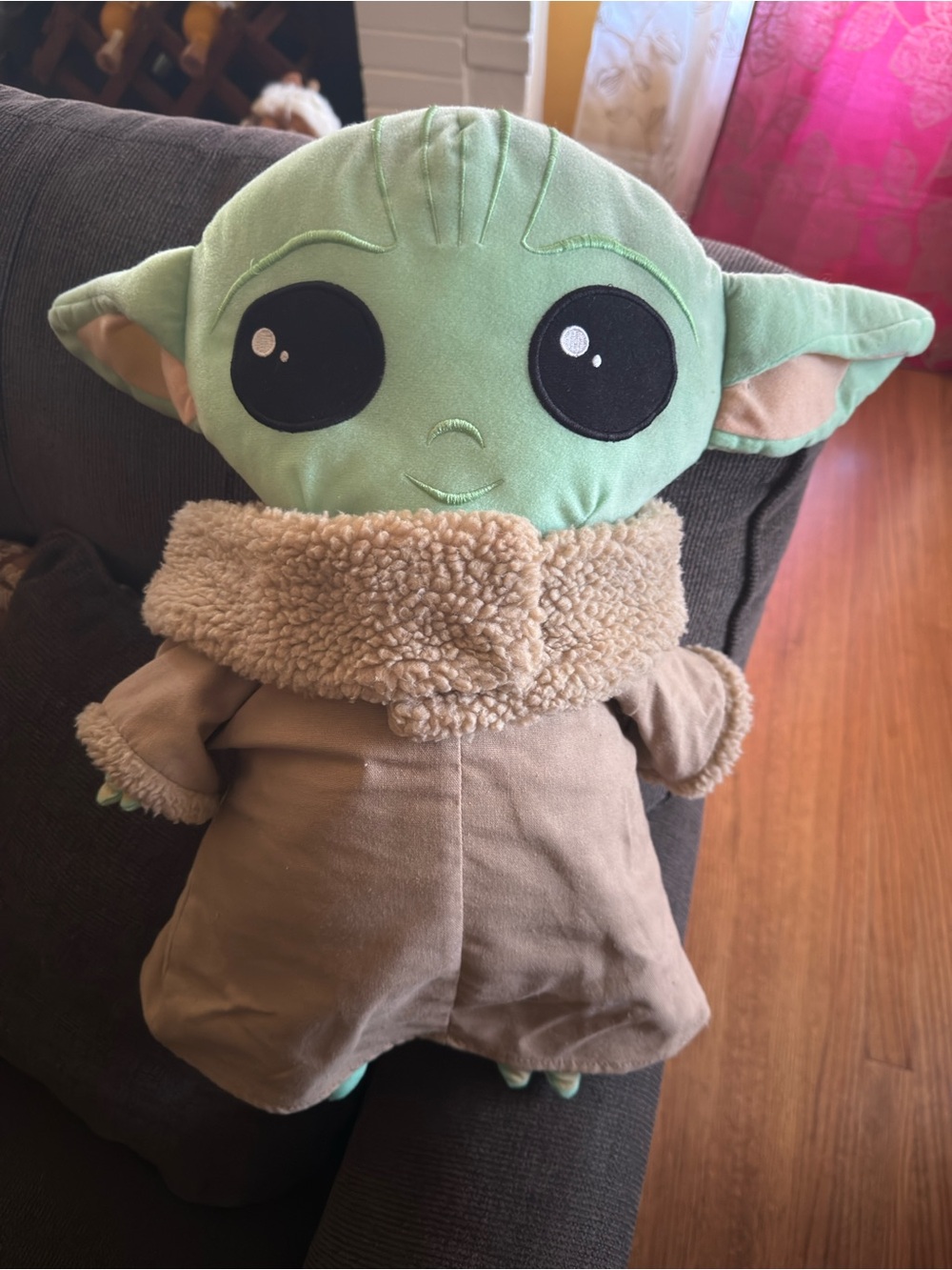 Star Wars Green Grogu Plush with Tan Sherpa Coat